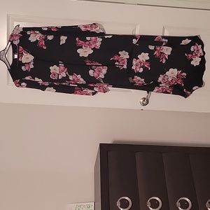 High-low, cold shoulder dress